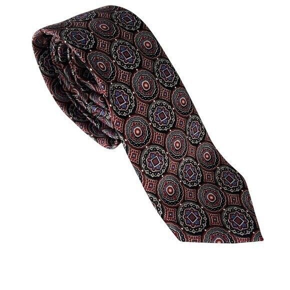 Pierre Cardin Necktie Medallion Pattern 100% Polyester Tie Men's Fashion Formal - Picture 7 of 13